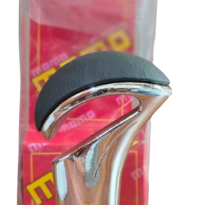 MOMO Universal Ergonomic Gear Shift Knob - Premium Chrome with Black Leatherette Grip