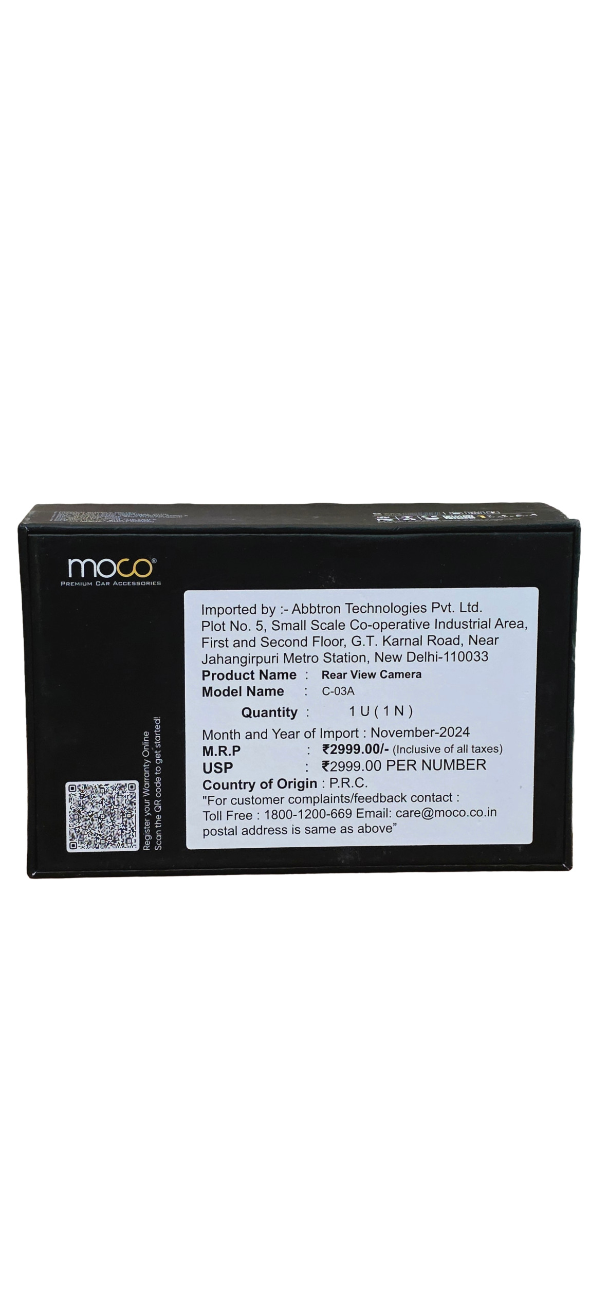 Moco C-03A Cap Style Rear View Camera - Super HD 1080p with Ultra Clear Night Vision - Image 2