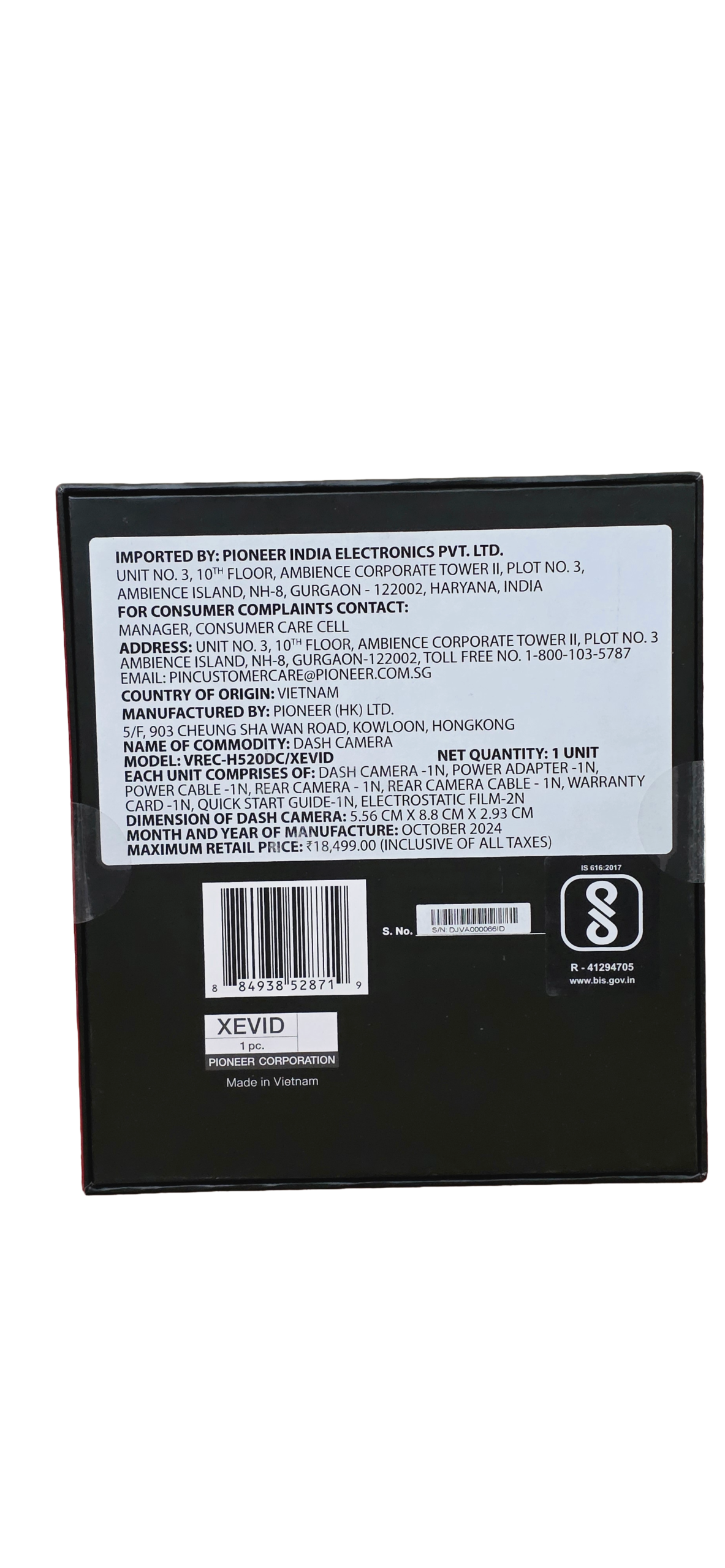 Pioneer VREC-H520DC Dual-Channel Dash Camera - GPS, ADAS & Superior Night Vision - Image 3
