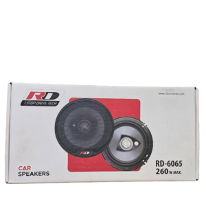 RD-6065 2-Way Coaxial Car Speakers - 260W Max Power (with Grilles)