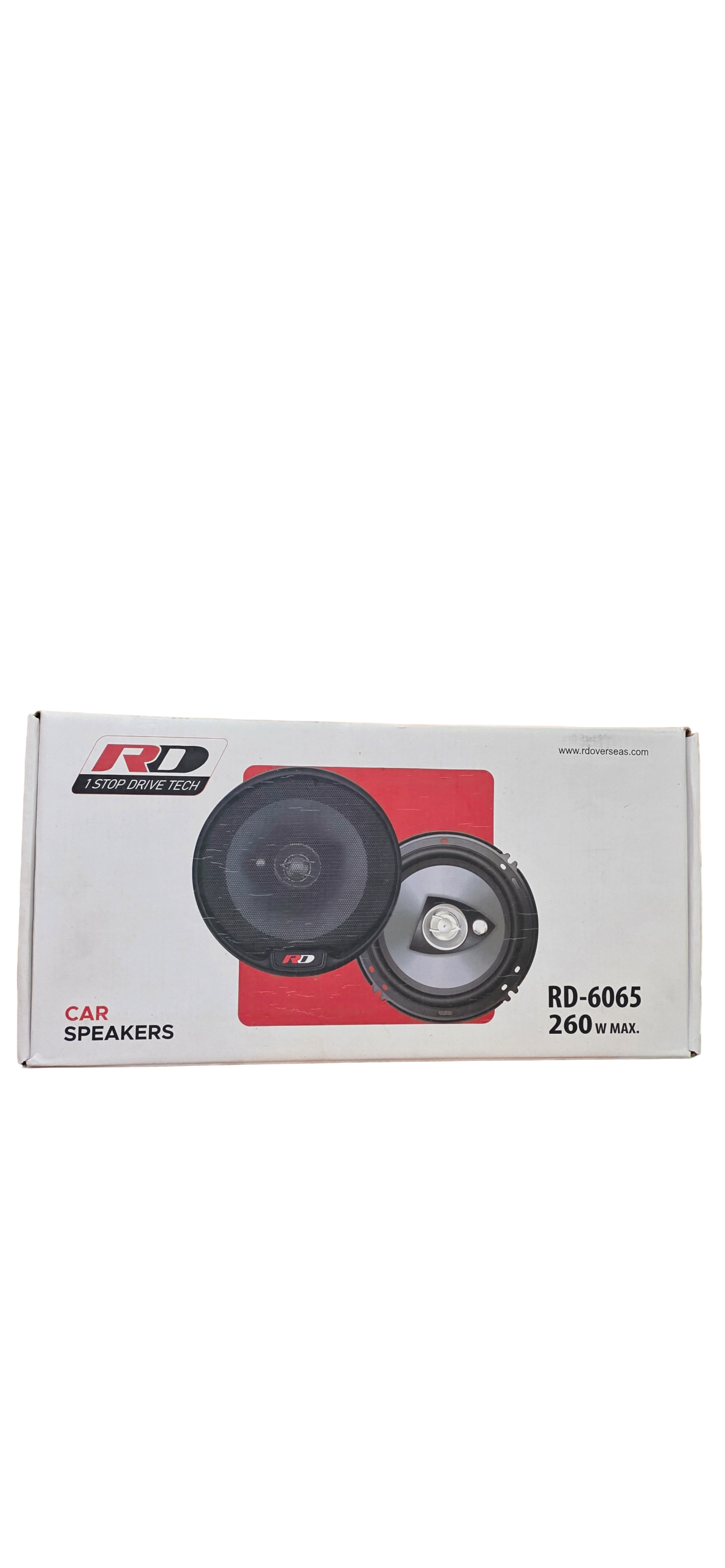 RD-6065 2-Way Coaxial Car Speakers - 260W Max Power (with Grilles)