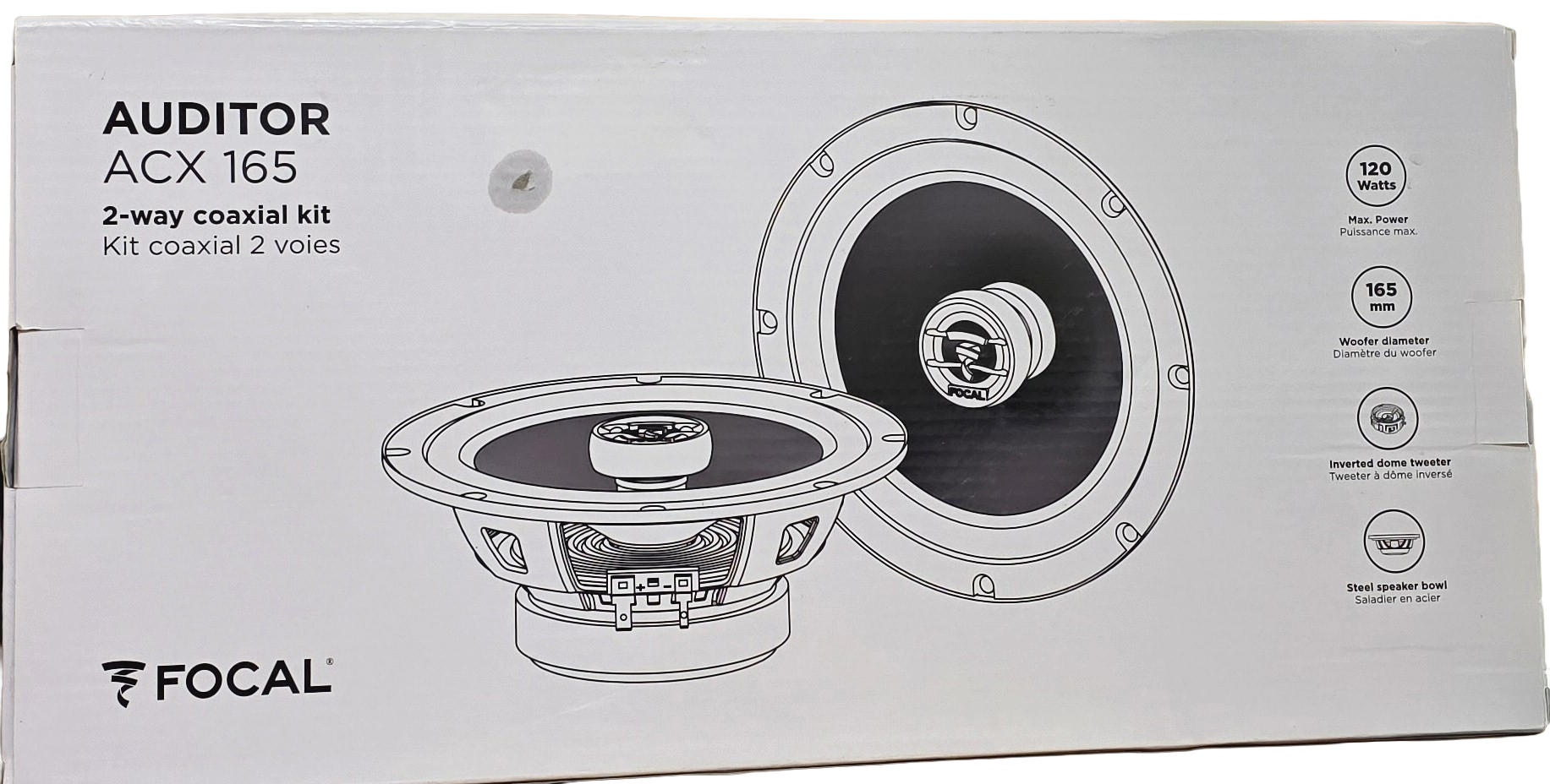 Focal Auditor ACX 165 6.5" 2-Way Coaxial Speakers - 120W Max