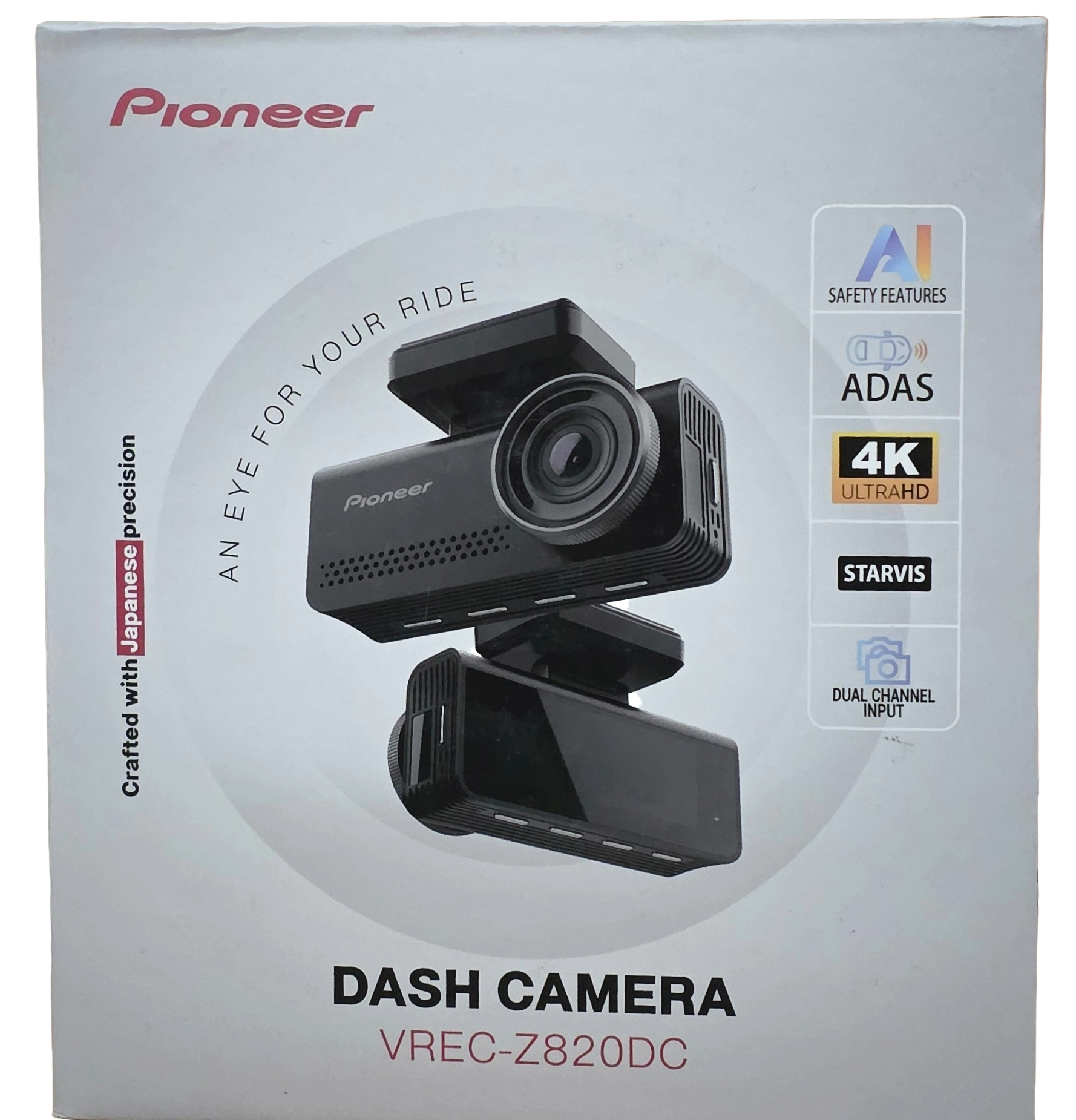 Pioneer VREC-Z820DC Dual-Channel Dash Camera – 4K Ultra HD Precision