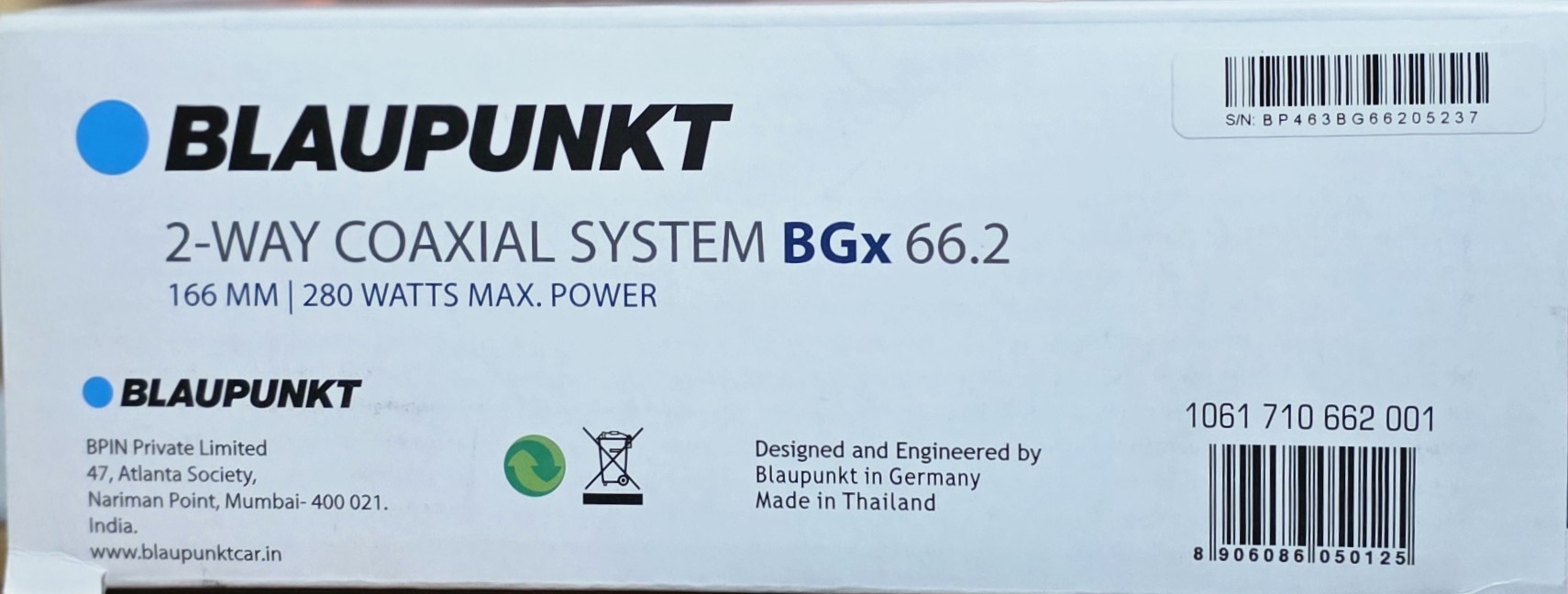 Blaupunkt BGx 66.2 6.5-inch 2-Way Coaxial Speaker - Image 2