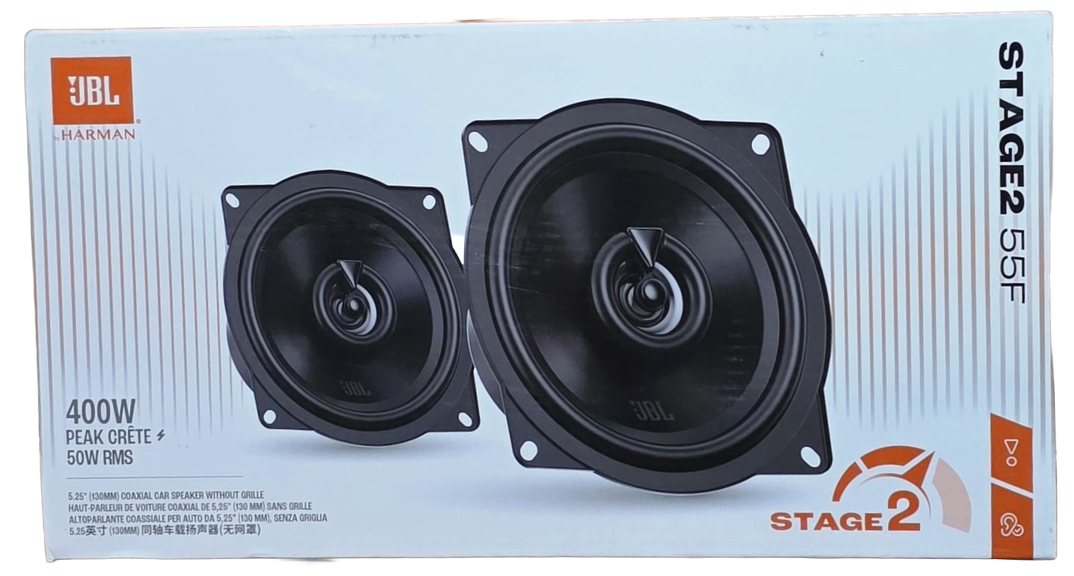 JBL Stage2 55F 5.25" 2-Way Coaxial Car Speakers - 400W Peak / 50W RMS