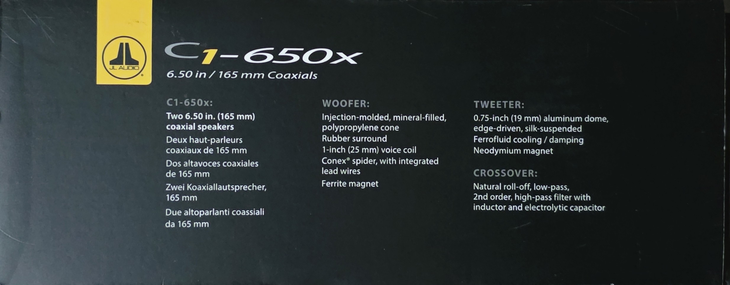 JL Audio C1-650x 6.5-inch (165 mm) Coaxial Speakers - Image 4